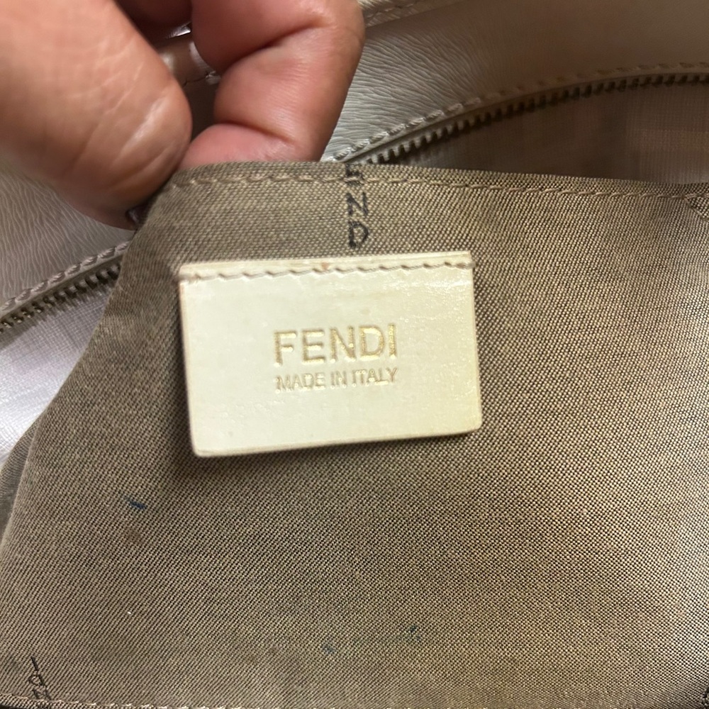 Authentic FENDI Off White Zucca Coated Canvas totebag - Picture 12 of 16